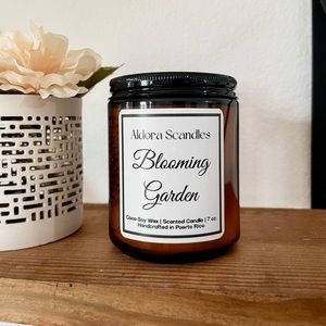 Blooming Garden Scented Candle | Handpoured | Handcrafted |Coconut Soy Wax Blend